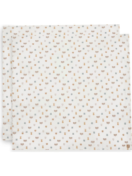 Jollein Jollies Πάνες Αγκαλιάς από Μουσελίνα Μπεζ 115x115cm 2τμχ 535-852-68196