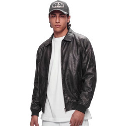 Karl Kani Signature PU Leather Bomber Ανδρικό Μπουφάν Μαύρο KM263-023-1