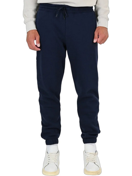 Double Ανδρικό Παντελόνι Φόρμας Fleece με Λάστιχο Navy Μπλε 262MPAN-6055
