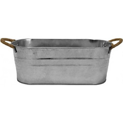 Plastona Κασπώ Κουβάς Μεταλλικό Ασημί 30x13x11cm 00.05.5970