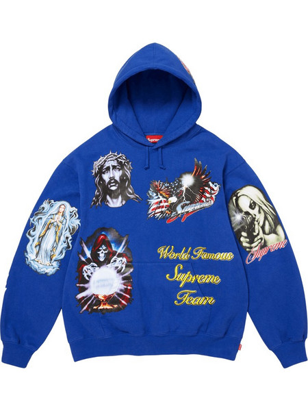 Supreme Ανδρικό Φούτερ με Κουκούλα & Τσέπες Μπλε FW26SW67