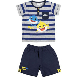 Cerda Baby Shark Βρεφικό Σετ για Αγόρι Καλοκαιρινό Navy Μπλε Λευκό 2200006959