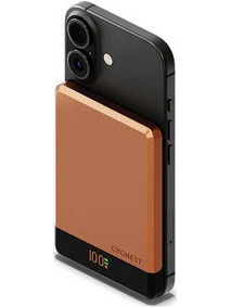 BMX SolidSafe Wireless Magsafe Power Bank 5000mAh 20W με Ενσωματωμένο Καλώδιο USB-C Orange