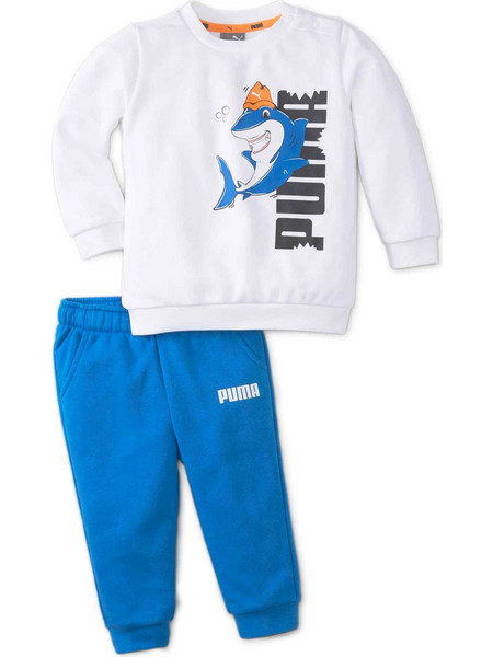 Puma Βρεφικό Σετ Φόρμας για Αγόρι Χειμωνιάτικο Λευκό Royal Blue 589252-02