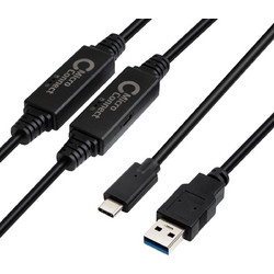 Microconnect USB3.1CA10AMP USB-A to USB-C 10m Black