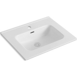Karag Versa B60 Ένθετος Νιπτήρας Μπάνιου Πορσελάνης 61x40x17cm Λευκός