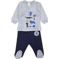 Beboulino Little Friends Βρεφικό Σετ για Αγόρι Χειμωνιάτικο Γκρι Navy Μπλε 804-09110-001