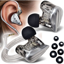 KZ ZSX Terminator Ακουστικά Ψείρες In-Ear Hybrid Ασημί Διαφανή