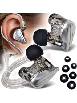 KZ ZSX Terminator Ακουστικά Ψείρες In-Ear Hybrid Ασημί Διαφανή