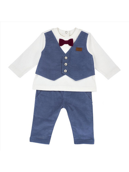 Chicco Βρεφικό Σετ για Αγόρι Καλοκαιρινό Λευκό Navy Μπλε 102844-068