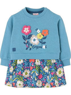 Boboli Παιδικό Φόρεμα Floral Γαλάζιο 314121-4638