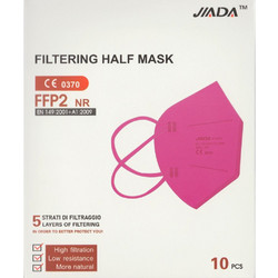 Jiada FFP2 NR Μάσκα Προστασίας Φούξια 10τμχ