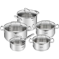Tefal Duetto+ Σετ Κατσαρόλες από Ανοξείδωτο Ατσάλι 5τμχ G719SA55