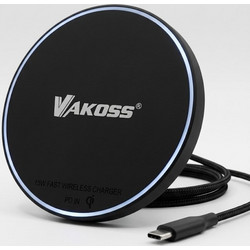 Vakoss MY5316K Ασύρματος Φορτιστής Qi Pad 15W