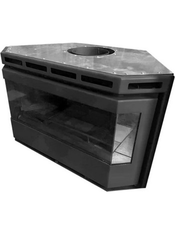 Thermozel T874-M Ενεργειακό Τζάκι Κασέτα Αερόθερμο Ξύλου Πρισματικό 14kW