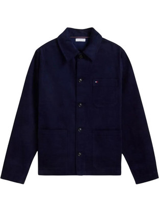 Tommy Hilfiger Ανδρικό Πουκάμισο Μακρυμάνικο Φαρδιά Γραμμή Navy Μπλε MW0MW44615-BCL