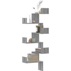 vidaXL Γωνιακή Βιβλιοθήκη Τοίχου 45x45x147cm 852641
