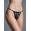 Milena By Paris Γυναικείο Sexy String με Δαντέλα Μαύρο 6997