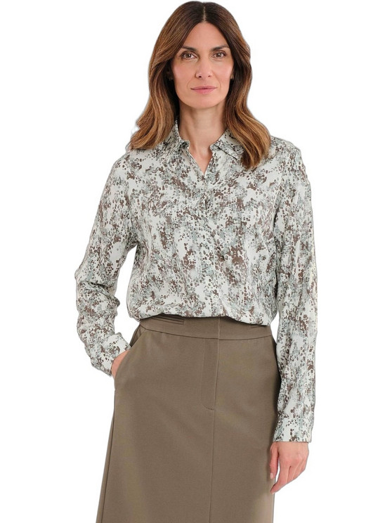 Gerry Weber Μακρυμάνικο Γυναικείο Πουκάμισο Μεταξωτό Πράσινο Mint N71027730038