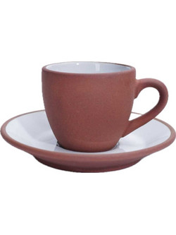 Yuk Φλιτζάνι Espresso & Ελληνικού Καφέ Πορσελάνης Καφέ 90ml KU12TR