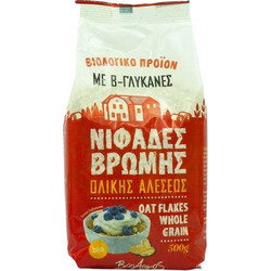 Βιο-Αγρός Νιφάδες Βρώμης Ολικής Αλέσεως BIO 500 gr