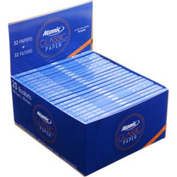 ATOMIC Classic Papers King Size Maxi Pack με τζιβάνες 0164501 (12.5 g/m2) κουτί των 20