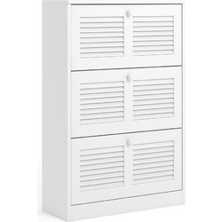 La Redoute Mayor Παπουτσοθήκη Ξύλινη Λευκή Μ70xΠ26xΥ106cm 3613959496991