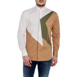 Stefan Ανδρικό Πουκάμισο Βαμβακερό Μακρυμάνικο Slim Fit Μπεζ 9011-SS20