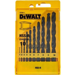 DEWALT ΣΕΤ 10ΤΕΜ. ΤΡΥΠΑΝΙΑ ΜΕΤΑΛΛΟΥ HSS-R (DT5911)