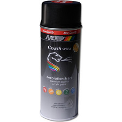 Motip Deco Paint Σπρέι Βαφής RAL9005 Deep Black Ματ 400ml