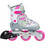 Powerslide Joker Inline Αυξομειούμενα Rollers Παιδικά Λευκά Ροζ 19.880232