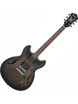 Ibanez AS53 Ηλεκτρική Κιθάρα Hollow με HH Μαγνήτες και Ταστιέρα Walnut Transparent Black Flat