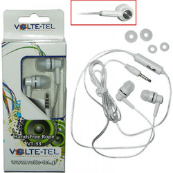 Volte-Tel VT33 Stereo Handsfree In-Ear 3.5mm White