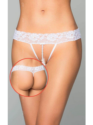 Γυναικείο στρίνγκ Sexy G-string 2482 - White S&M / M&L