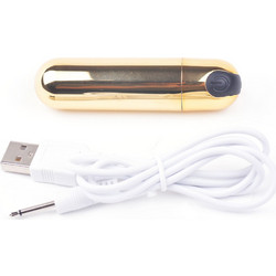 10 Speeds Golden Color USB Recharging Vibrating Bullet