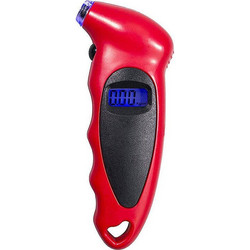 Ψηφιακός μετρητής πίεσης ελαστικών 150PSI με οθόνη και φακό - Κόκκινο