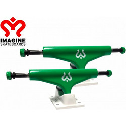 Imagine Skateboards Trucks Trucks Logo 5.25 Boston Green White