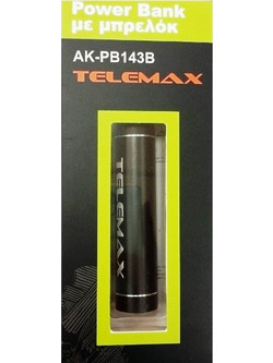 Telemax AK-PB143B Power Bank 2600mAh με Θύρα USB-A Black