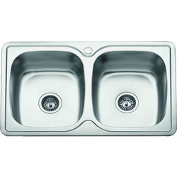 Gloria Hotel II Ένθετος Νεροχύτης Inox Σατινέ 80x48cm