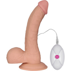 Lovetoy 8.8" 10 Functions The Ultra Soft Dude Ρεαλιστικός Δονητής για Ζευγάρια με Τηλεχειριστήριο