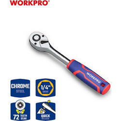 ΚΑΣΤΑΝΙΑ 1/4" (72T) WP271010 WORKPRO (PROFI) (ΚΑΡΤΕΛΑ)