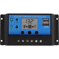 PWM 10A Dual USB Solar Panel Battery Regulator Charge Controller 12V 24V