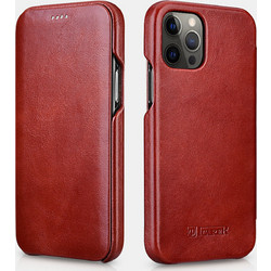 iCarer Vintage Series Curved Edge Θήκη iPhone 12 / 12 Pro Red RIX1201-RD
