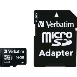 Verbatim microSDHC 16GB Class 10 UHS-I + Adapter