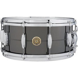 Gretsch USA Metal Shell Solid Steel Snare Drum - 14" x 6.5" Black Chrome