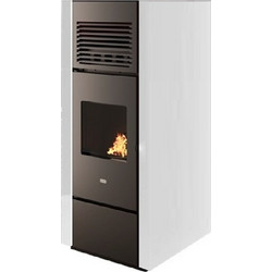 Eva Calor Nia 16C White Σόμπα Pellet Αεραγωγών Αερόθερμη 15.4kW