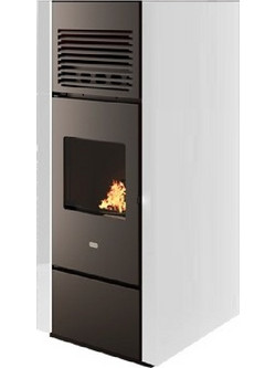 Eva Calor Nia 16C White Σόμπα Pellet Αεραγωγών Αερόθερμη 15.4kW