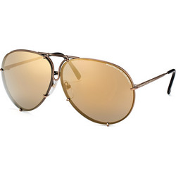 Porsche Design 8478N E Ανδρικά Γυαλιά Ηλίου Aviator Μεταλλικά Καφέ με Μαύρο Καθρέπτη Φακό