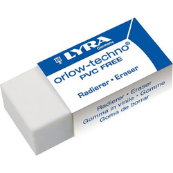 Γόμα Lyra λευκή μεσαία 48x18x11mm