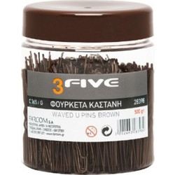 3FIVE Φουρκέτα Καστανή 6,5cm 500gr